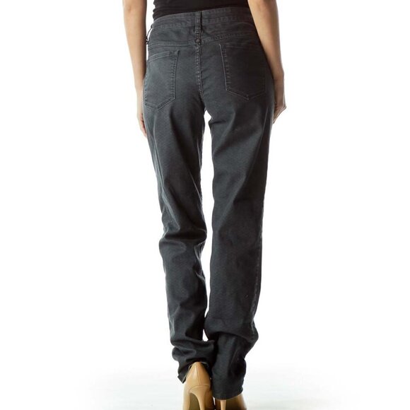 prAna Dark Gray Print Straight-Leg Pants - Picture 3 of 5